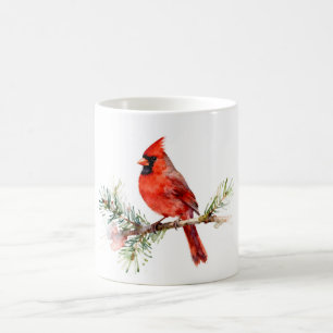 Kardinal auf einem Tannenzweig Kaffeetasse