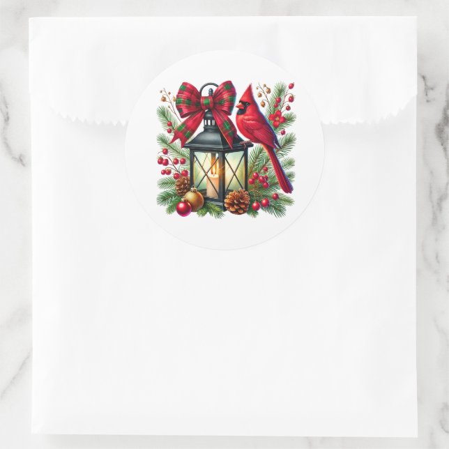 Kardinal-Aufkleber Runder Aufkleber (Tasche)