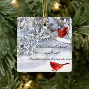 Kardinal aus dem Himmel Keramikornament