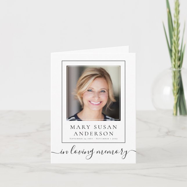 Kardinal Beerdigungskarte Foto-Gebetskarte Karte (Vorderseite)