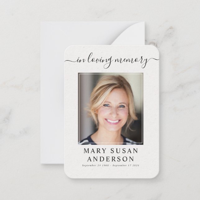 Kardinal Beerdigungskarte Foto-Gebetskarte Mitteilungskarte (Vorderseite)