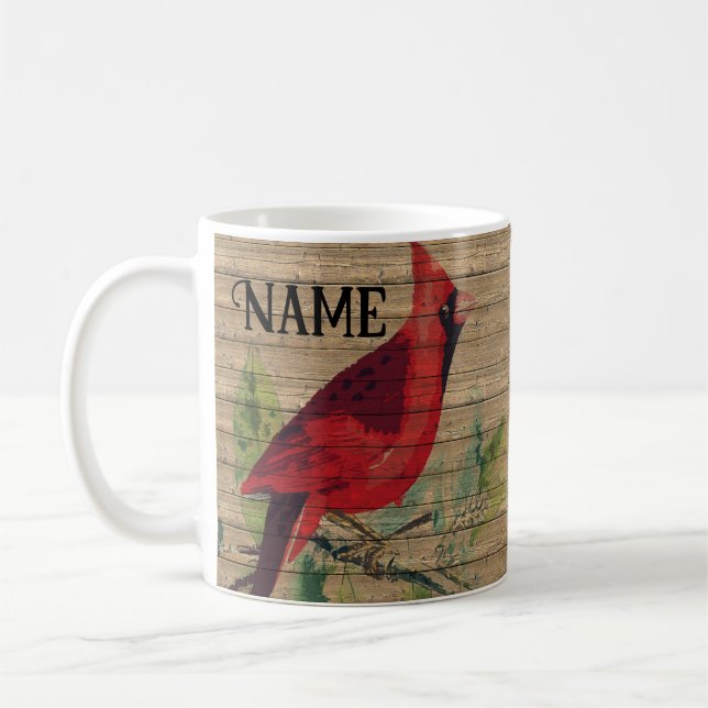 Kardinal Bird Design Coffee Tasse Cup (Links)