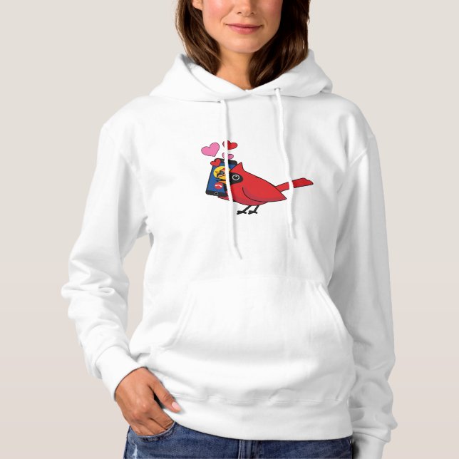 Kardinal Bird Liebe Paarung von Anrufen Hoodie (Vorderseite)