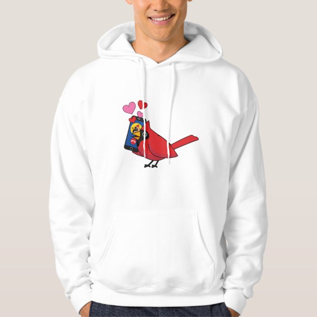 Kardinal Bird Liebe Paarung von Anrufen Hoodie (Vorderseite)