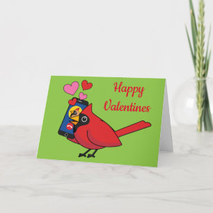 Kardinal Bird Liebe Paarung von Anrufen Karte