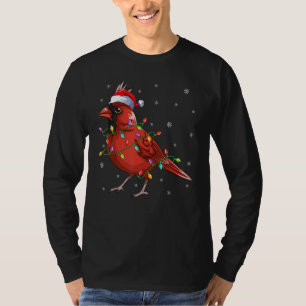Kardinal Bird Lighting Santa Northern Kardinal Chr T-Shirt