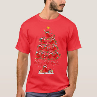 Kardinal Bird Lover Matching Santa Kardinal Christ T-Shirt