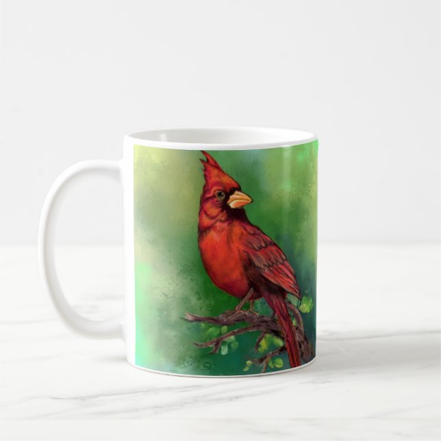 Kardinal Bird Tasse Painting (Links)