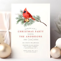 Kardinal Bird Vintag Watercolor Weihnachtsfest Par