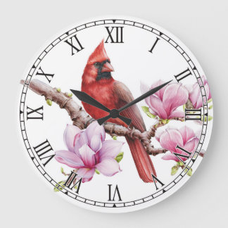 Kardinal-Bird-Wall-Uhr Große Wanduhr