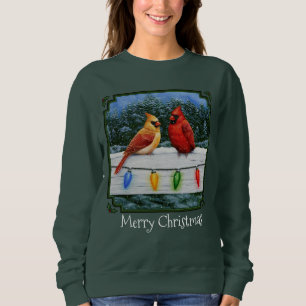 Kardinal Birnen und Weihnachtsleuchten Sweatshirt