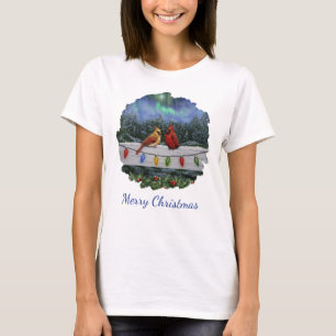 Kardinal Birnen und Weihnachtsleuchten T-Shirt