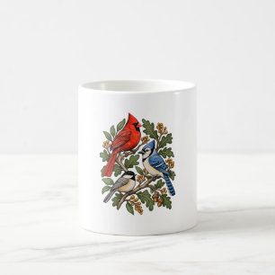 Kardinal Blauhäher Meisen Vogelbeobachter Tasse