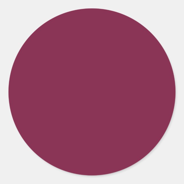 Kardinal Burgundy Red Solid Trend Farbe Hintergrun Runder Aufkleber (Vorderseite)