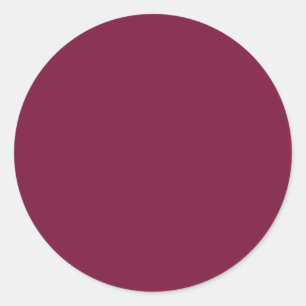 Kardinal Burgundy Red Solid Trend Farbe Hintergrun Runder Aufkleber