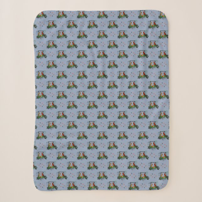 Kardinal Corner Sherpa Blanket (Light Blue) Sherpadecke (Vorderseite)