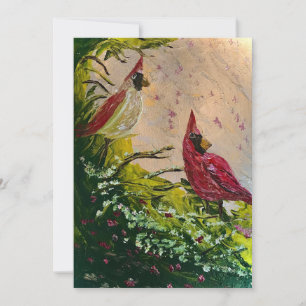 Kardinal Couple Holiday Card Dankeskarte