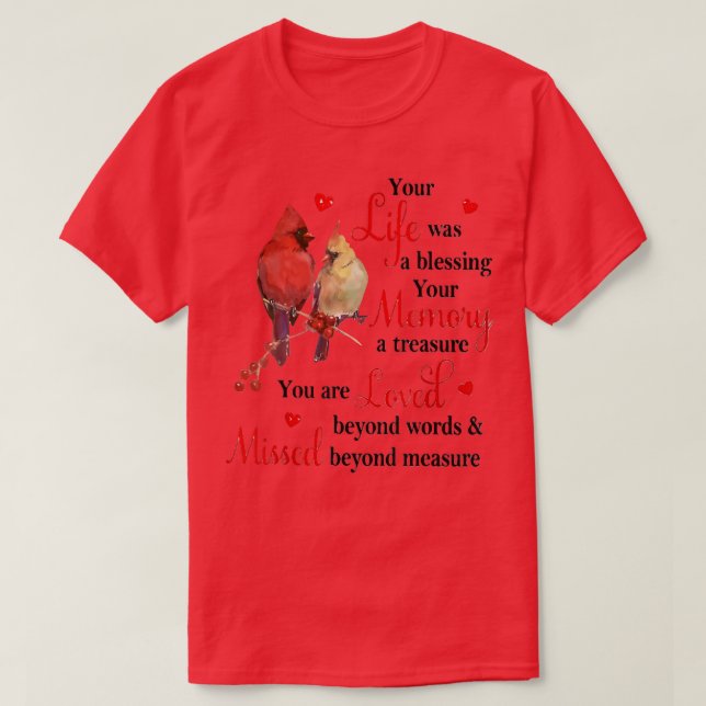 Kardinal dein Leben war ein Segen für deinen Speic T-Shirt (Design vorne)