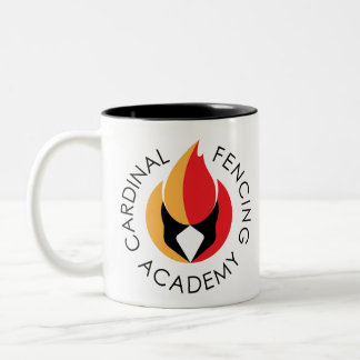 Kardinal, der Hochschullogo einzäunt Zweifarbige Tasse