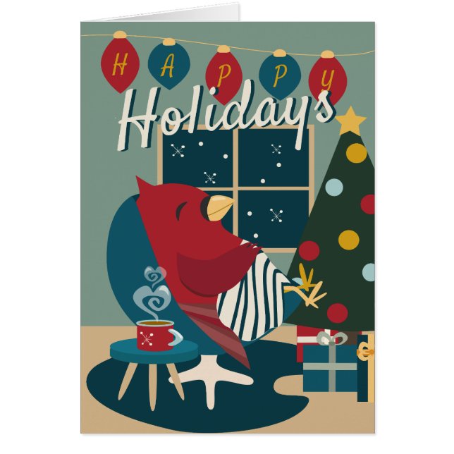 Kardinal der Resistenz Happy Holidays fette Farben (Vorne)