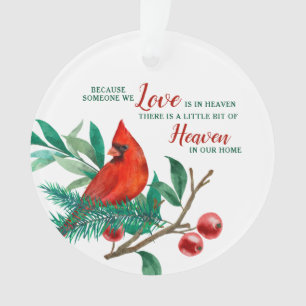 Kardinal Erinnerung Himmelsgedicht Foto Gedenkstä Ornament