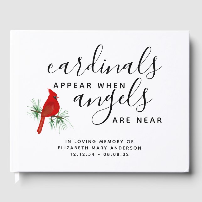 Kardinal Erinnerung Tribut Gästebuch (Vorderseite)