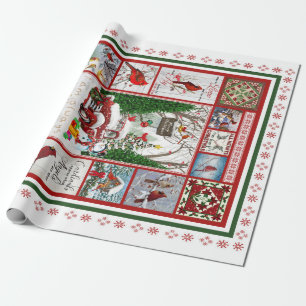 Kardinal erscheinen, wenn Engel nahe Geschenke sin Geschenkpapier