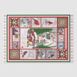 Kardinal erscheinen, wenn Engel nahe Geschenke sin Seidenpapier