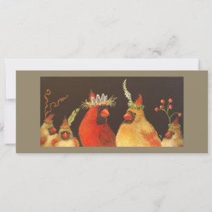 Kardinal Familie - Flachkarte