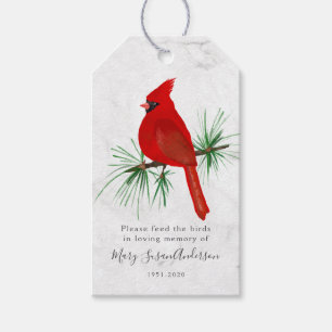 Kardinal Fütterte die Vögel auf der Gedächtnisbeer Geschenkanhänger