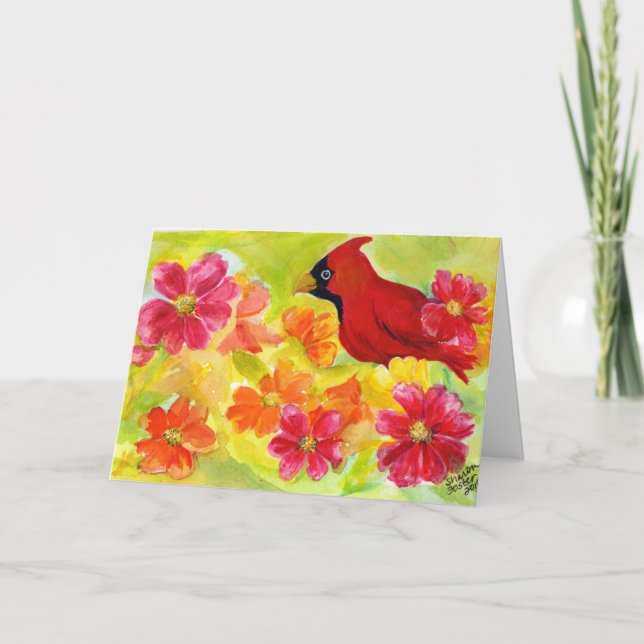 Kardinal Geburtstagskarte Karte (Vorderseite)