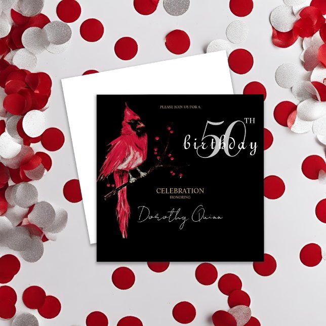 Kardinal-Geburtstagsparty Einladung (Von Creator hochgeladen)