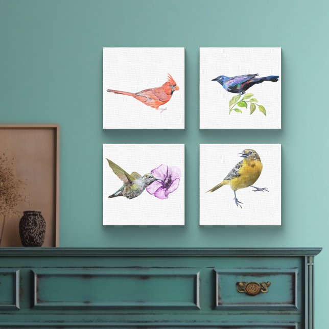 Kardinal, Grackle, Hummingbird, Oriole Leinwanddruck (Von Creator hochgeladen)