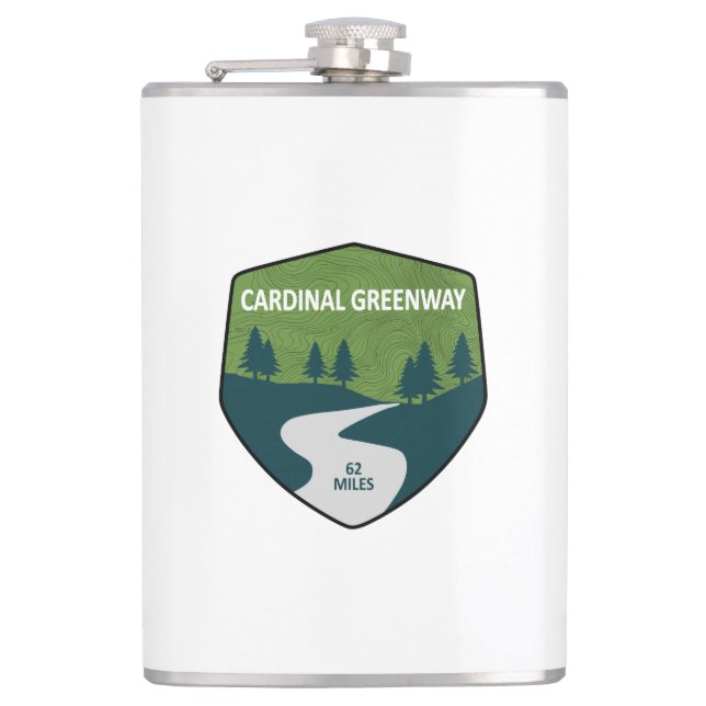 Kardinal Greenway Indiana Flachmann (Vorderseite)