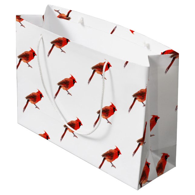 Kardinal Große Geschenktüte (Rückseite Schrägansicht)