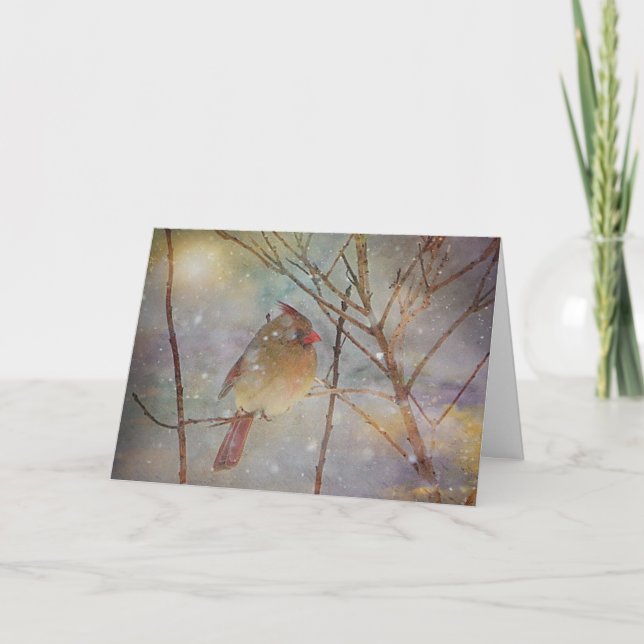 Kardinal Grußkarte Dankeskarte (Vorderseite)