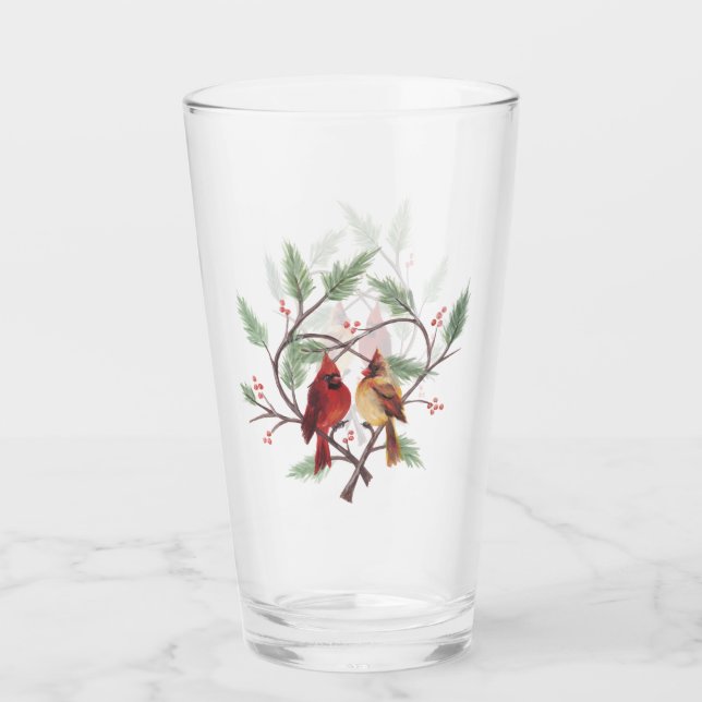 Kardinal Heart Glass Tumbler (Vorderseite)