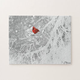 Kardinal im Winter Puzzle