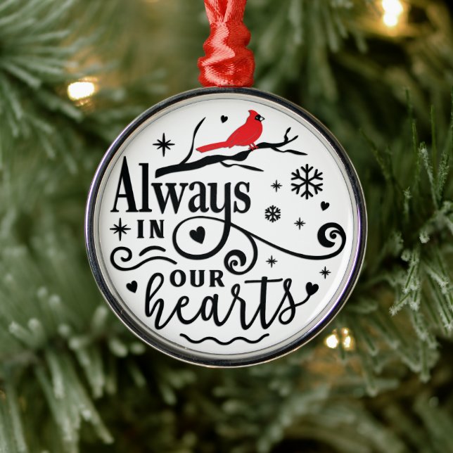 Kardinal/immer im Herzen Ornament Aus Metall (Baum)