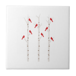 Kardinal in Bäumen Fliese