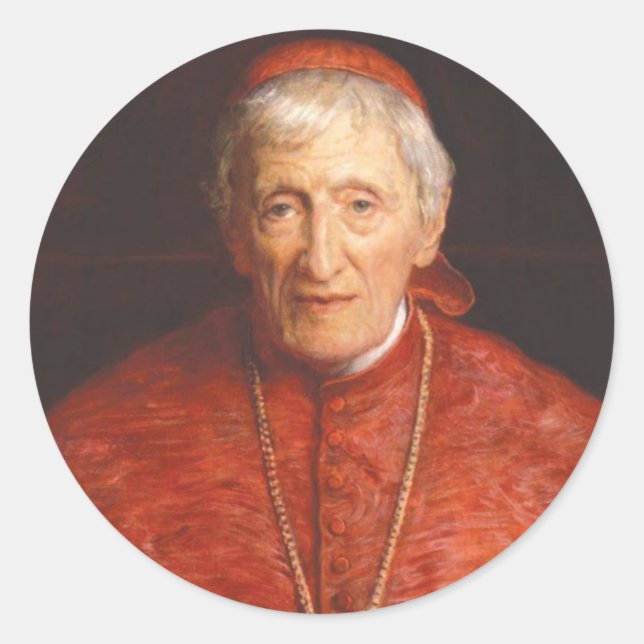 Kardinal John Henry Newman Katholische Heilige Runder Aufkleber (Vorderseite)