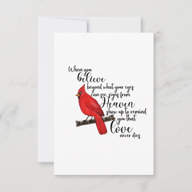 Kardinal-Karte Dankeskarte (Vorderseite)
