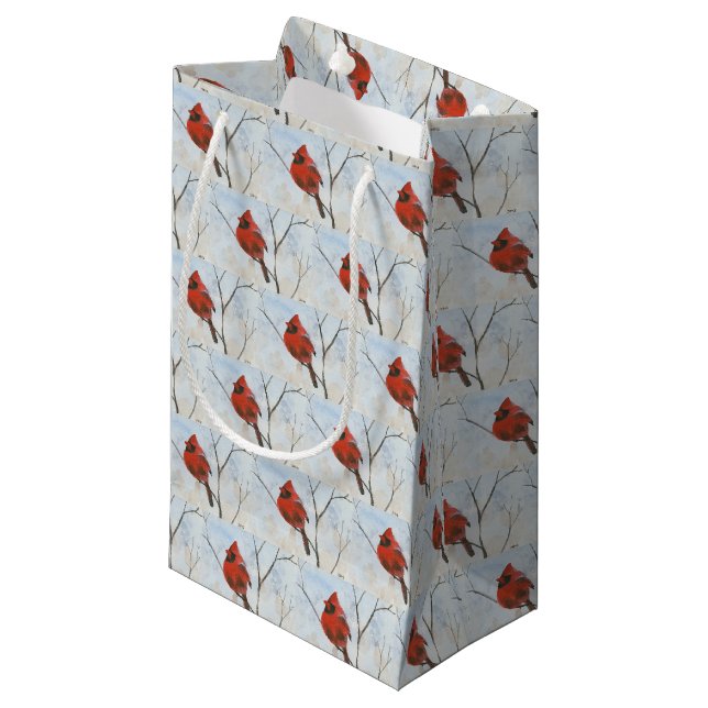 Kardinal Kleine Geschenktüte (Vorderseite Schrägansicht)