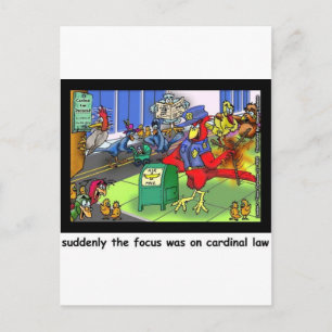 Kardinal Law Funny Law Cartoon Geschenke & Collect Postkarte