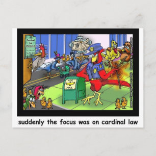 Kardinal Law Lustiges Gesetz Cartoon-Geschenke & S Postkarte