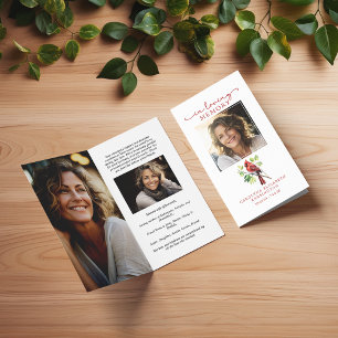 Kardinal Liebe Erinnerung Kleine Beerdigungskarte