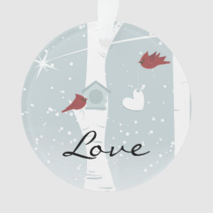 Kardinal Love Birds Personalisiert Ornament