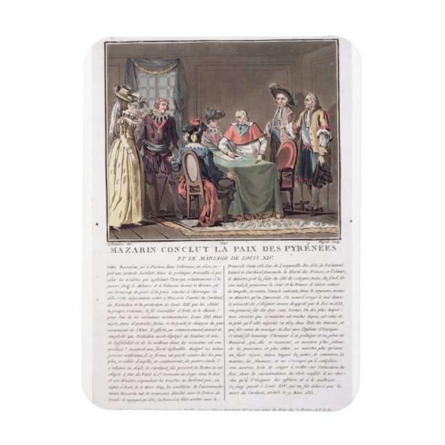 Kardinal Mazarin (1602-61) schließt den Frieden vo Magnet (Vertikal)