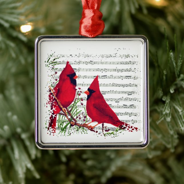 Kardinal Ornament Aus Metall (Baum)