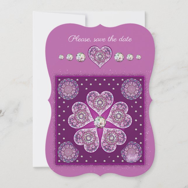 Kardinal Red Rosace Einladung (Vorderseite)